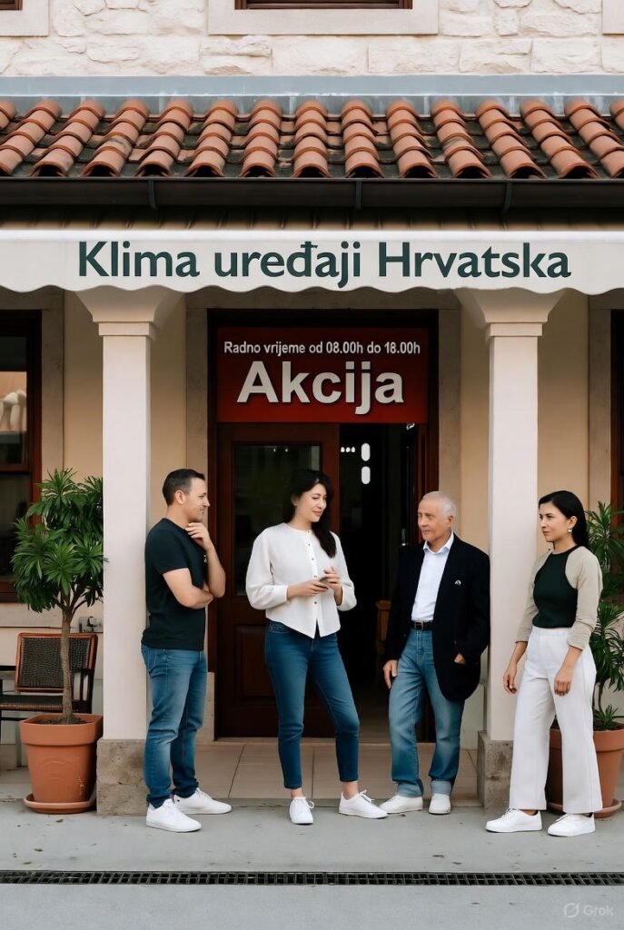 klima uređaji akcija u trgovini, radno vrijeme od 08.00h do 16.00h